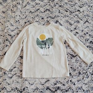 Eddie Bauer Beige 'Into the Wild' Kids Long Sleeve Tee